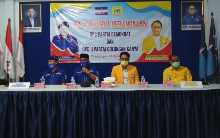 Silaturahmi Kebangsaan DPC Partai Demokrat dan DPD II Partai Golkar Kabupaten Karanganyar.