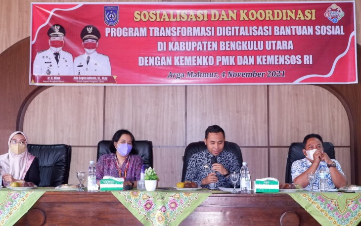 Pemkab Bengkulu Utara menggelar sosialisasi dan koordinasi program transformasi digitalisasi bantuan sosial 