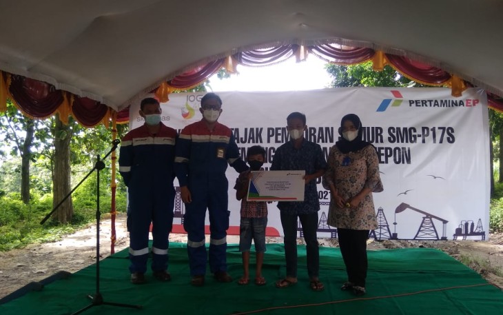 Pertamina EP memberikan bantuan dan santunan kepada  yatim piatu di sekitar wilayah operasi sumur P-17S Semanggi di Kecamatan Jepon, Kabupaten Blora.