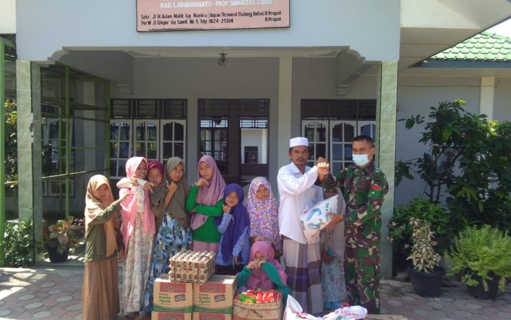 ​​​​​​​Bentuk Perhatian Kepada Anak Yatim Piatu Komandan Kompi 126/KC Rutin Salurkan Bantuan 