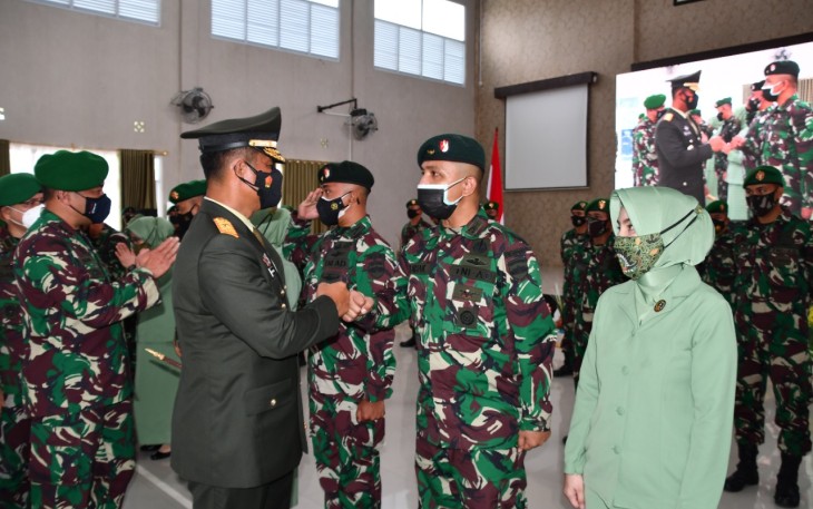 Danrem 033/WP Pimpin Acara Kenaikan Pangkat Satuan Jajaran Periode 1 Oktober 2021