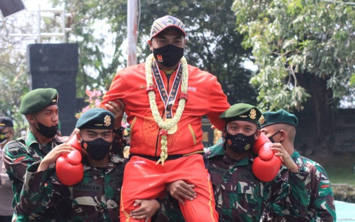 Kopda Willis Boy Riripov, atlet tinju Yonif Mekanis Raider 413/Bremoro Kostrad.