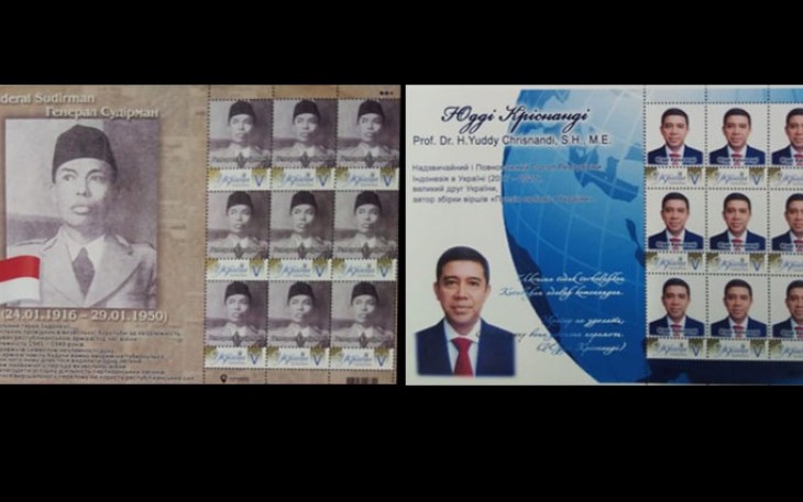 Prangko Bergambar Wajah Dubes RI untuk Ukraina