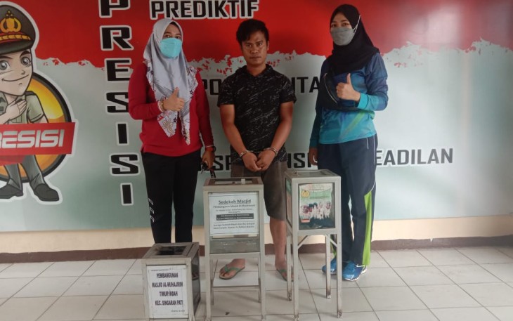 Kerjasama 2 Polres, Pelaku Pencurian Kotak Amal Berhasil Ditangkap