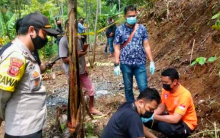 TKP penemuan Jasad Bayi Terbungkus Selimut