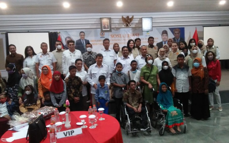 Wakil Ketua Dewan Pembina Partai Gerindra, Hashim Sudjono Djojohadikusumo saat membuka acara Sosialisasi Implementasi Undang-Undang 8/2016, di Sidoarjo yang digelar oleh Kesira Jatim, Minggu 7 Agustus 2022. 