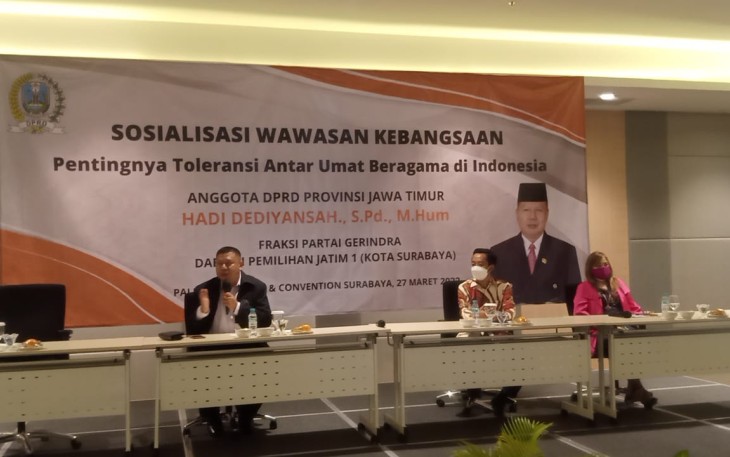 Sosialisasi Wasbang, Minggu (27/03/2022).