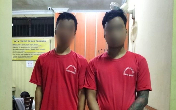 Tersangka saat diamankan
