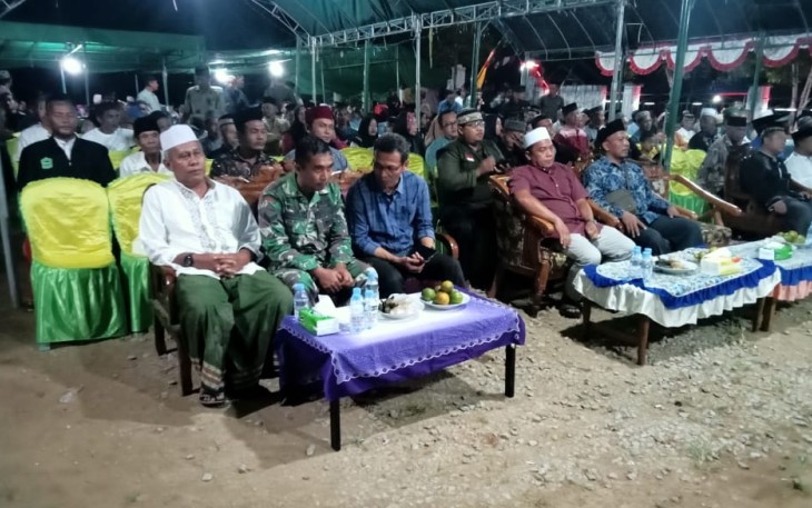 Sertu Yuwono saat menghadiri Hari Jadi Desa Koba 1 ke 40 Tahun