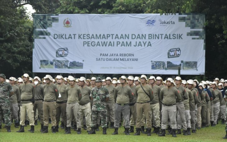 Pelatihan pegawai PAM Jaya di Rindam Jaya