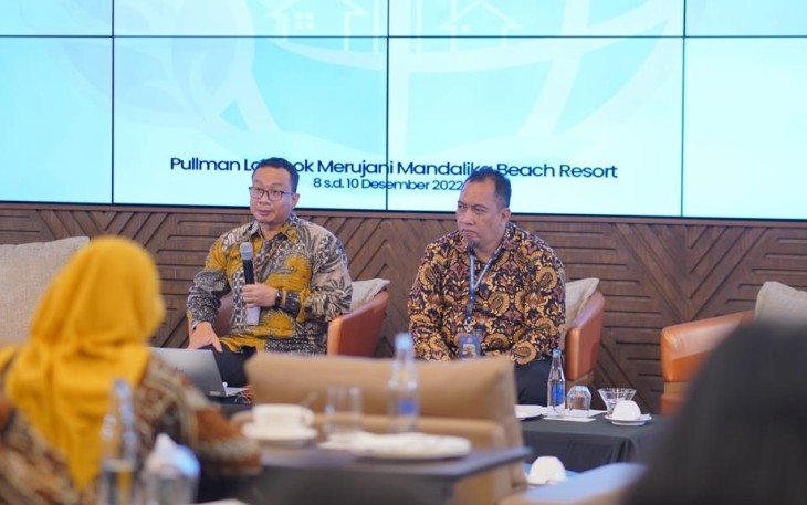 Kepala Biro Orpeg Kementerian ATR/BPN, Deni Santo memberikan arahan sekaligus mengevaluasi capaian pelaksanaan kegiatan yang telah dilaksanakan oleh Biro Orpeg selama setahun. 