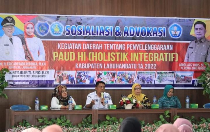 Dinas Pendidikan Labuhanbatu saat Sosialisasi Advokasi Paud 
