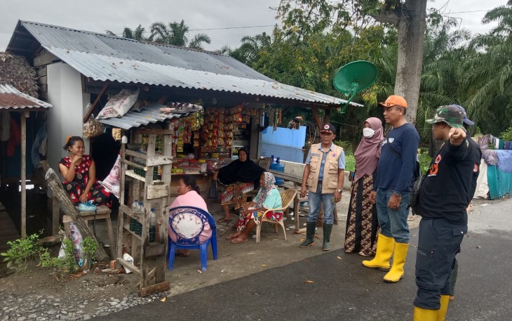 BPBD Kabupaten Asahan saat Laksanakan Peninjauan Ke Lokasi Banjir