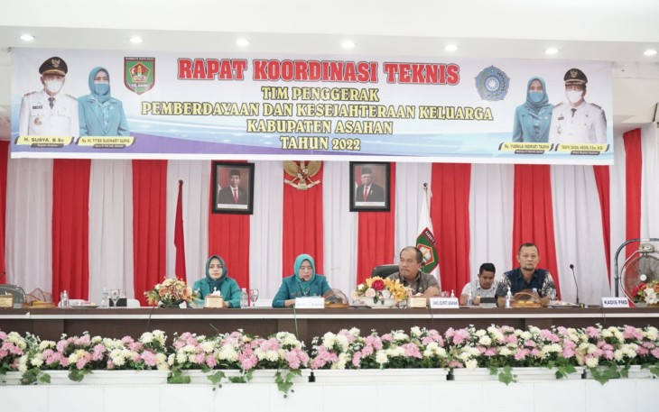Wakil Bupati Asahan saat Buka Rakornis TP PKK Kabupaten Asahan
