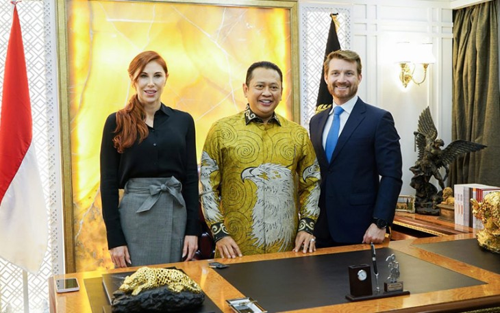 Ketua MPR RI Bamsoet saat Terima Dominique Plewes