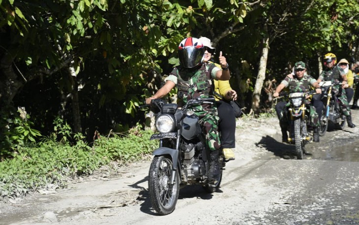 Kodam XVIII/Kasuari saat Jelajah Kampung yang dipusat pencanangannya di Koramil 1808-01/Ransiki, Manokwari Selatan, Papua Barat, Kamis (22/9/2022).