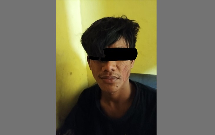 Terduga pelaku saat diamankan