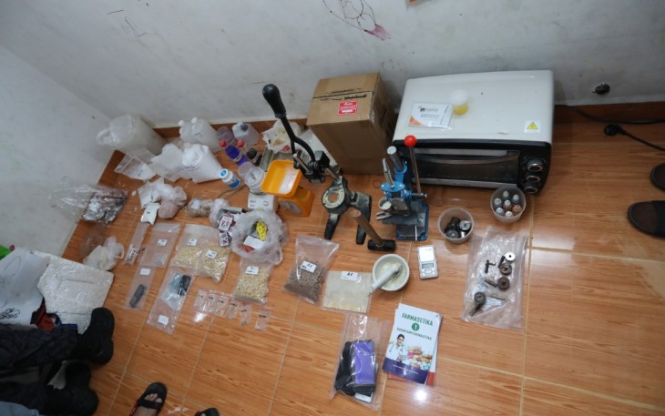 Sejumlah barang bukti saat diamankan