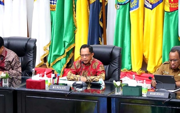 Kemendagri saat menggelar Rakor Pengendalian Inflasi Daerah pada Selasa (30/8/2022). 