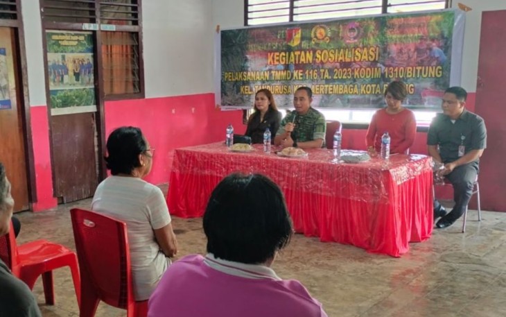 Dandim 1310/Bitung saat memberikan sosialisasi