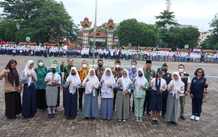 GEMAS PENTING (Gerakan Remaja Sehat Peduli Stunting), Kamis (4/8/2022) di Lapangan Merdeka Jalan Sutomo Tebingtinggi.