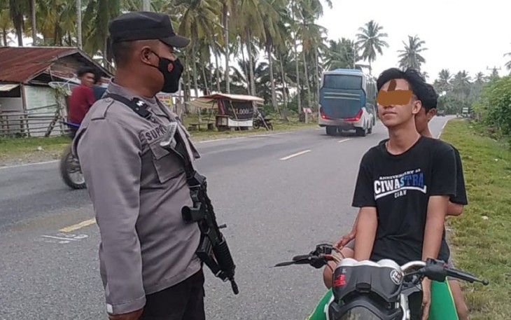 Polsek Kaur Tengah saat Turunkan Unit Patroli