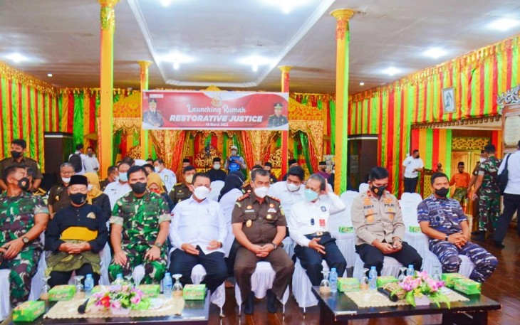 Launching Rumah RJ Penyengat secara virtual oleh Jaksa Agung RI Sanitiar Burhanuddin, Rabu (16/3). 