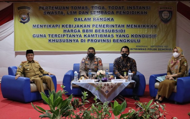 Wadir Binmas Polda Bengkulu AKBP Ichsan Nur, S.IK saat pertemuan