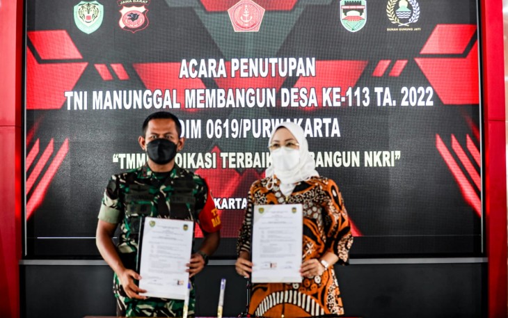 Penutupan TMMD ke-113 TA 2022 di Pendopo Pemkab Purwakarta.