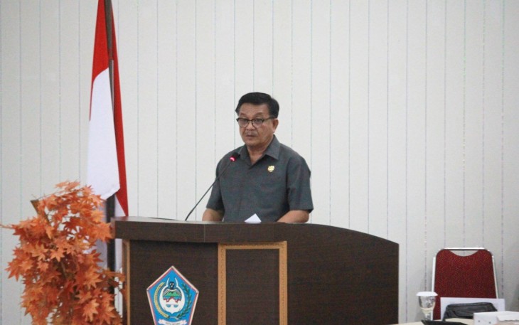 Walikota Bitung saat menyampaikan sambutannya