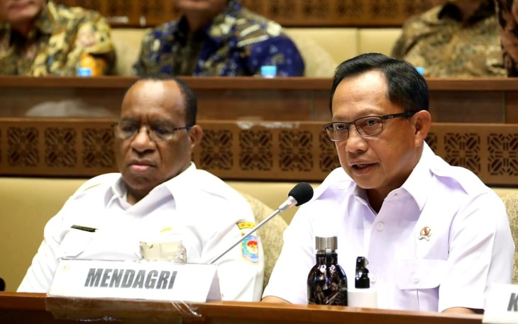 Mendagri di Ruang Rapat Komisi II DPR RI, Rabu (31/8/2022). 