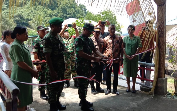 Dandim 1310/Bitung saat resmikan kelurahan Batukota sebagai kampung Pancasila