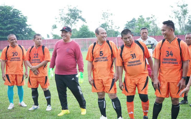Forkopimda Kabupaten Asahan saat Gelar Laga Persahabatan dengan OPD Plus