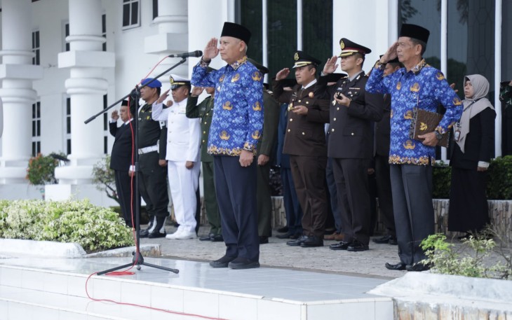 Bupati Asahan saat Pimpin Upacara Hari Bela Negara ke-74