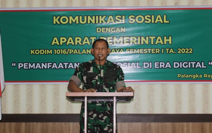 Kasdim Letkol Inf Abdul Salim saat memberikan sambutan