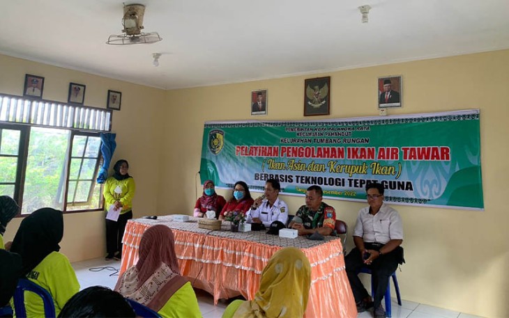 Babinsa saat Hadiri Pelatihan Pengolahan Ikan Air Tawar Berbasis Teknologi Tepat Guna