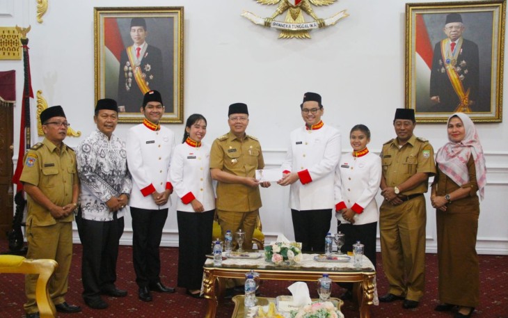 Gubernur Rohidin saat Lepas GBN Bengkulu 2022