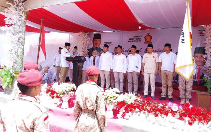 Gus Fawait saat Lantik Pengurus DPC Partai Gerindra kabupaten Bondowoso, Minggu (4/12/2022).