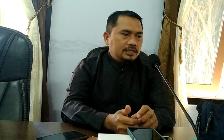 Agus Cahyono, Wakil Ketua DPRD Kabupaten Trenggalek, saat dikonfirmasi setelah rapat kerja Banmus, Rabu, 5/1/2022 (Foto : Hardi Rangga)
