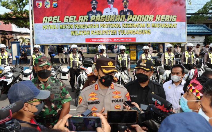 Kapolres Tulungagung, AKBP Handono Subiakto, SH, SIK.,MH, saat wawancara 