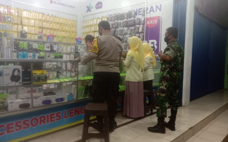 Polsek Pegandon gencar melakukan operasi  Kamtibmas dan imbauan Prokes