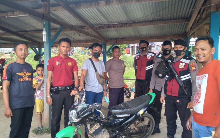 Motor FU tanpa Nopol terparkir di parkiran RSUD Mukomuko Diamankan Petugas
