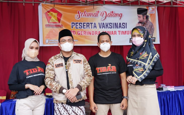 Pengurus Daerah Tunas Indonesia Raya (TIDAR) Jatim, menggelar vaksinasi massal di Kabupaten Jember dan sekitarnya