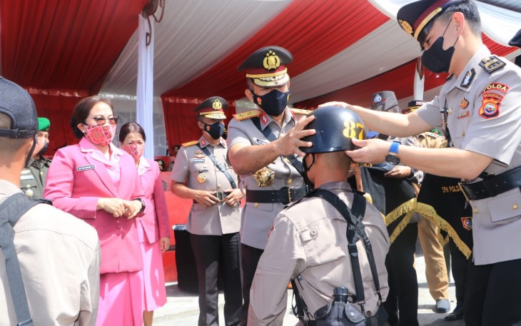 Kapolda Bengkulu Irjen Pol. Drs. Agung Wicaksono, M.Si, saat membuka Diktuba Polri 2022 di SPN Polda Bengkulu