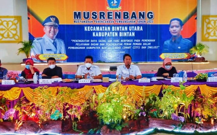 Musrenbangcam Bintan Utara, di Gedung Nasional Tanjung Uban, Rabu (9/2/2022)