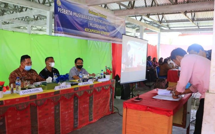 Musrenbang RKPD tingkat Kecamatan Sitiotio, di Komplek Kantor Camat Sitiotio