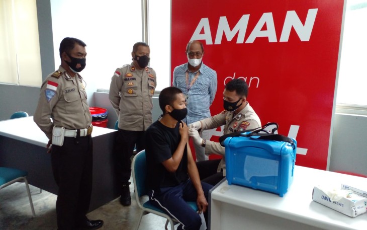 Giat vaksinasi serentak, oleh Polres Bintan