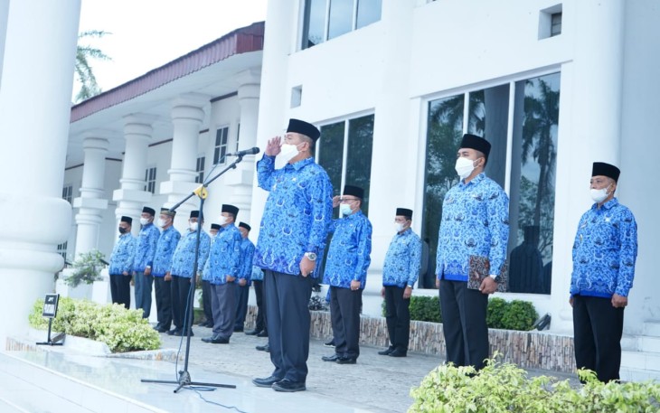 Wabup Taufik pimpin upacara Hari Kesadaran Nasional di Halaman Kantor Bupati Asahan