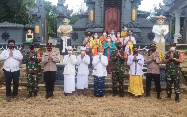 Sinergis TNI-Polri Amankan ibadah Umat Hindu