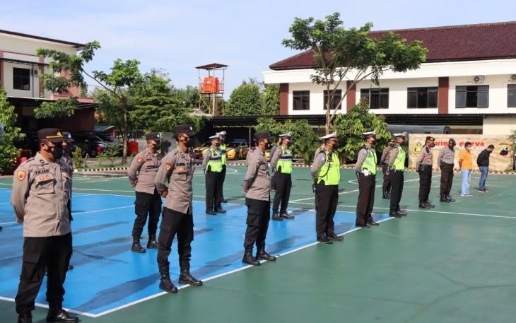 Persiapan personel Polres Karanganyar untuk  pengamanan Hari Raya Nyepi